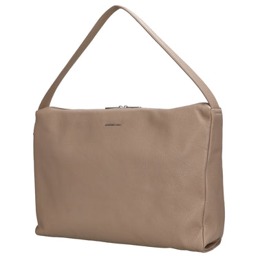 Mandarina Duck Mellow Leather Hobo - Bolso bandolera 42 cm (taupe cálido)