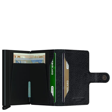 Secrid Vegetable Tanned Miniwallet - Portefeuille RFID 6.5 cm (black-black)