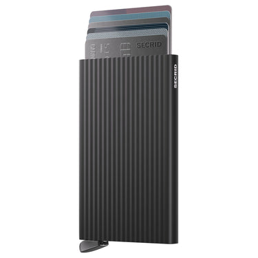 Secrid Cardprotector Fluted - Kreditkartenetui 6cc 10.2 cm RFID (black+)