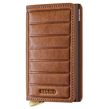 Secrid Slimwallet Emboss Lines - Étui à cartes de crédit 6cc 10.2 cm RFID (cognac+)