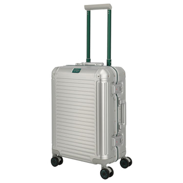 Travelite Next - Édition anniversaire 75 ans - Trolley cabine 4 roues S 55 cm (argent-vert)