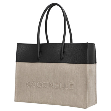 Coccinelle Myrtha Canvas - Sac bandoulière 27 cm (naturel/noir)