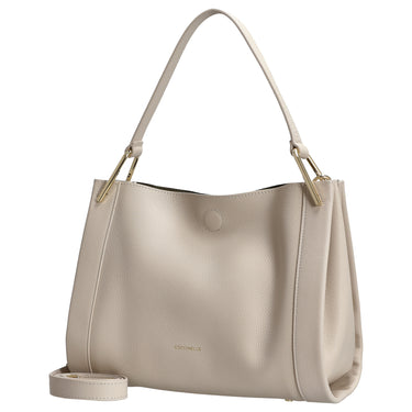 Coccinelle Wallace - Sac à bandoulière 28 cm (cuir d'agneau blanc/vert laurier)