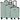 Somko Line - 4-Rollen-Trolley Set 3tlg. (mint)