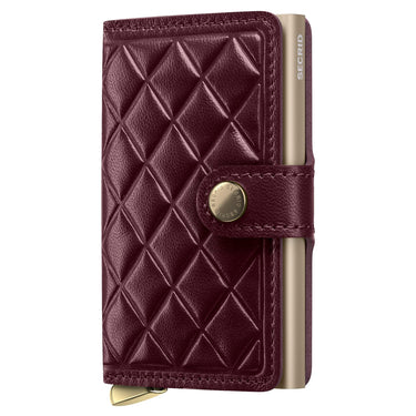 Secrid Miniwallet Emboss Diamond - Étui à cartes de crédit 6cc 10.2 cm RFID (bordeaux+)