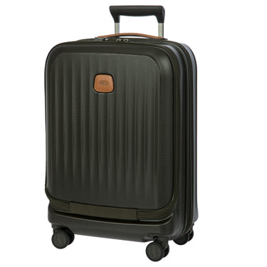 Brics Taormina - 4-Rollen-Kabinentrolley mit Vortasche 55 cm erw. USB (olive)