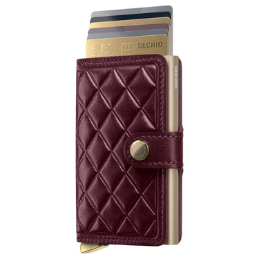 Secrid Miniwallet Emboss Diamond - Étui à cartes de crédit 6cc 10.2 cm RFID (bordeaux+)