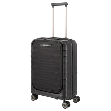Travelite Mooby - Maleta de cabina de 4 ruedas con bolsillo frontal S 55 cm (negro)