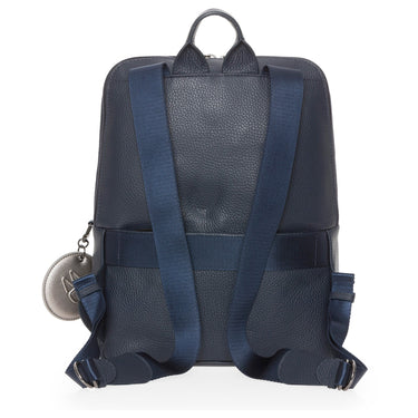 Mandarina Duck Mellow Leather - Zaino 13" 36 cm Pelle (blu abito)