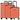 Somko Line - 4-Rollen-Trolley Set 3tlg. (coral)