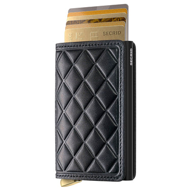 Secrid Slimwallet Emboss Diamond - Credit Card Holder 6cc 10.2 cm RFID (black+)