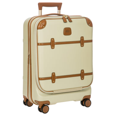 Brics Bellagio - 4-Wheel Cabin Trolley with Front Pocket 55 cm erw. recycelt (cream)