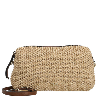 abro Kaia Raffia Maglia - Umhängetasche 22 cm (natural-nut)