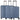 Travelite Mooby - 4-Wheel Trolley Set L/M/S 3 pcs. (color: navy)