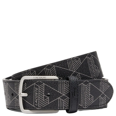 Lacoste The Blend Geschenkset - Portafoglio per carte di credito e cintura (monogram noir gris, 90 cm)