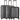 Travelite Air Base - Set de maletas de 4 ruedas 3 piezas L/M/S con bolsillo frontal (antracita)