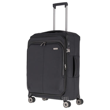 Travelite Priima - 4-Wheel Trolley M 68 cm expandable (Color: black)