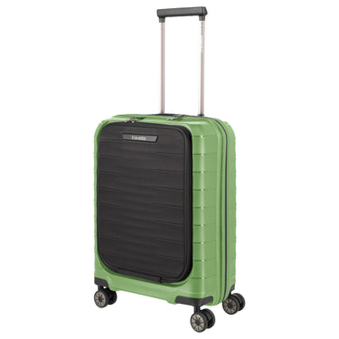 Travelite Mooby - Maleta de cabina de 4 ruedas con bolsillo frontal S 55 cm (verde)