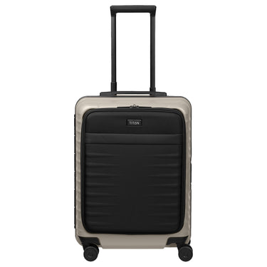 TITAN OVERSEAS - Valise cabine à 4 roulettes S 55/23cm mit Vortasche (nightshade black, 55 cm)