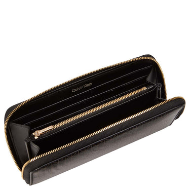 Calvin Klein Emblem AOP Long Zip - Wallet 4cc 19 cm (black aop)