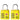 FPM Bank S Accessories Padlocks - TSA Locks (Pair) (Laser Lemon)